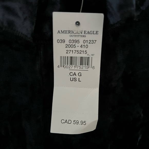 American Eagle Crushed Velvet Ruffle Mini Dress - Picture 3 of 9